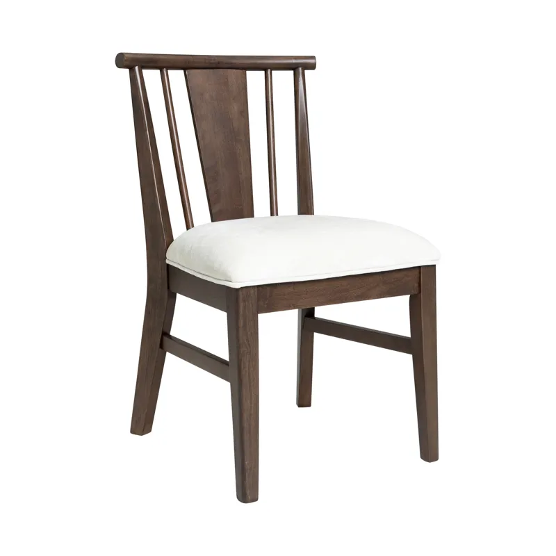 West End Spindle Chair Ivory Saddle Brown
