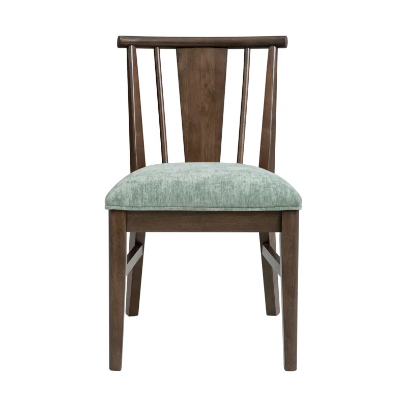 West End Spindle Chair Sage Green Saddle Brown