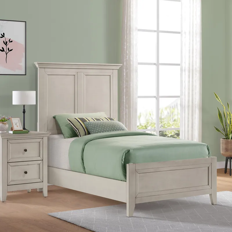 San Mateo Youth Twin Standard Bed Rustic White