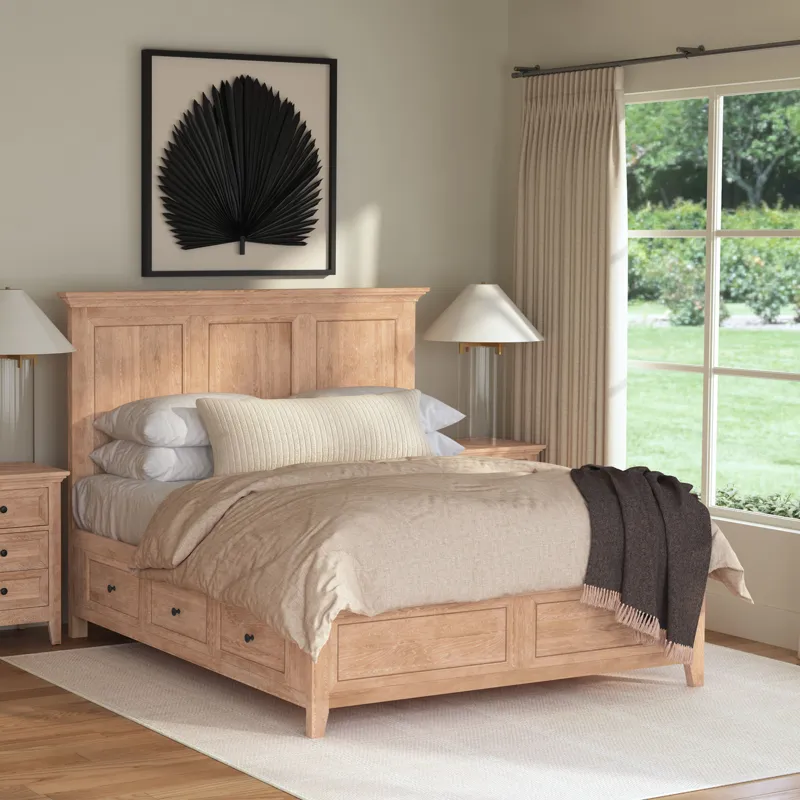 San Mateo King Storage Bed Wheat