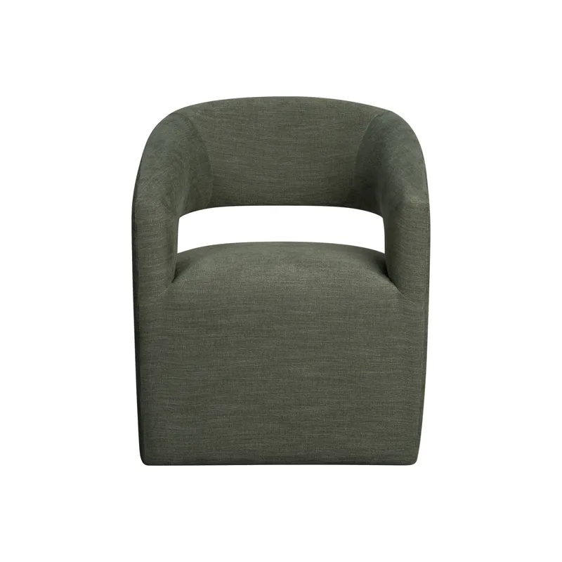 Upholstered Dining Chairs Uph Dining Chair Curved Open Back Sage