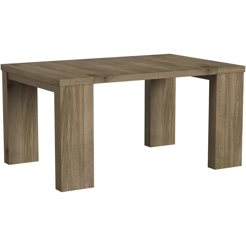 Flex Dining Table Sandbar Oak w/5 Leaves