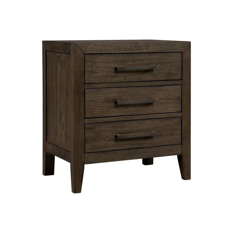 Norwich Nightstand Dark Rustic Oak