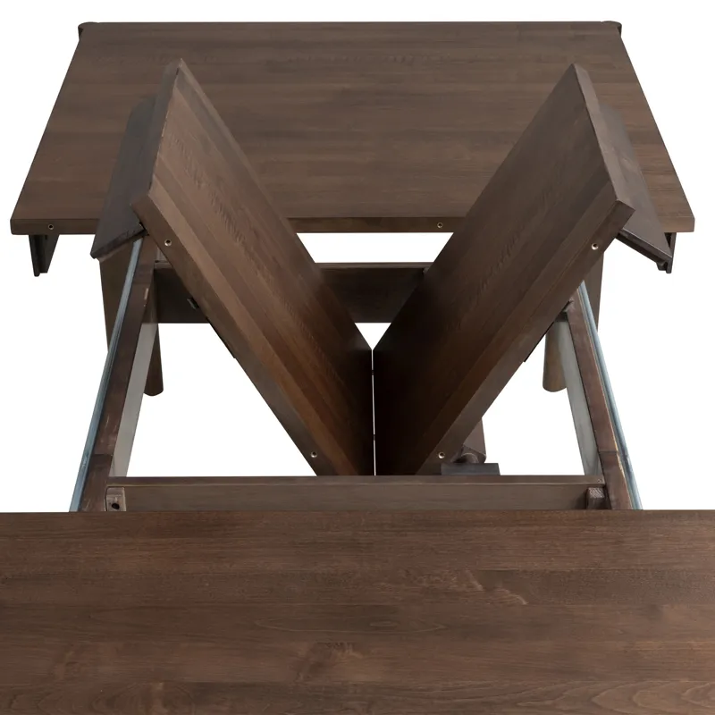 West End Fin Leg Butterfly Table Saddle Brown