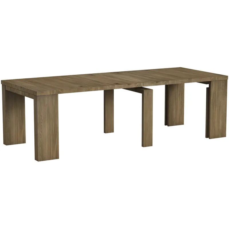 Flex Dining Table Sandbar Oak w/5 Leaves