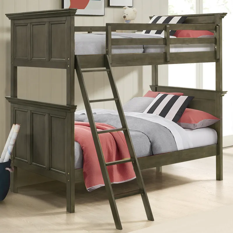 San Mateo Youth Twin over Twin Bunk Bed Gray