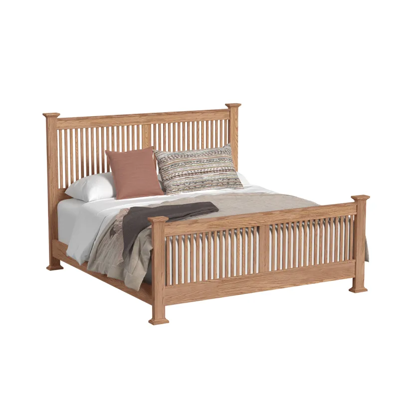 Oak Park King Slat Bed Taupe