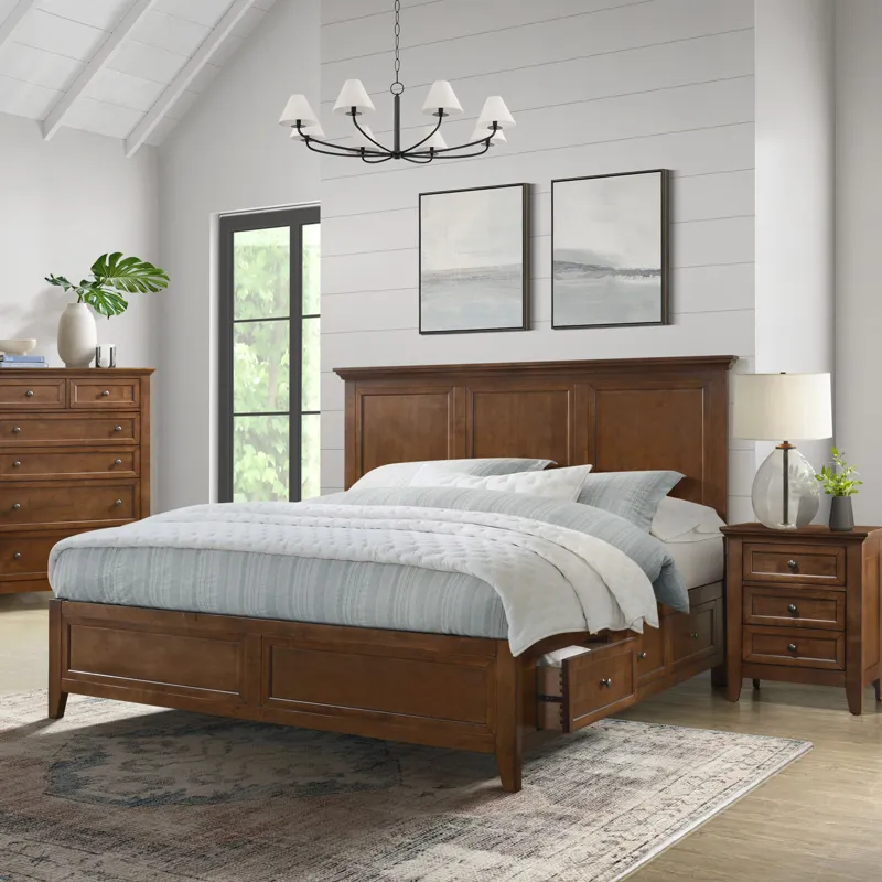San Mateo King Storage Bed Tuscan
