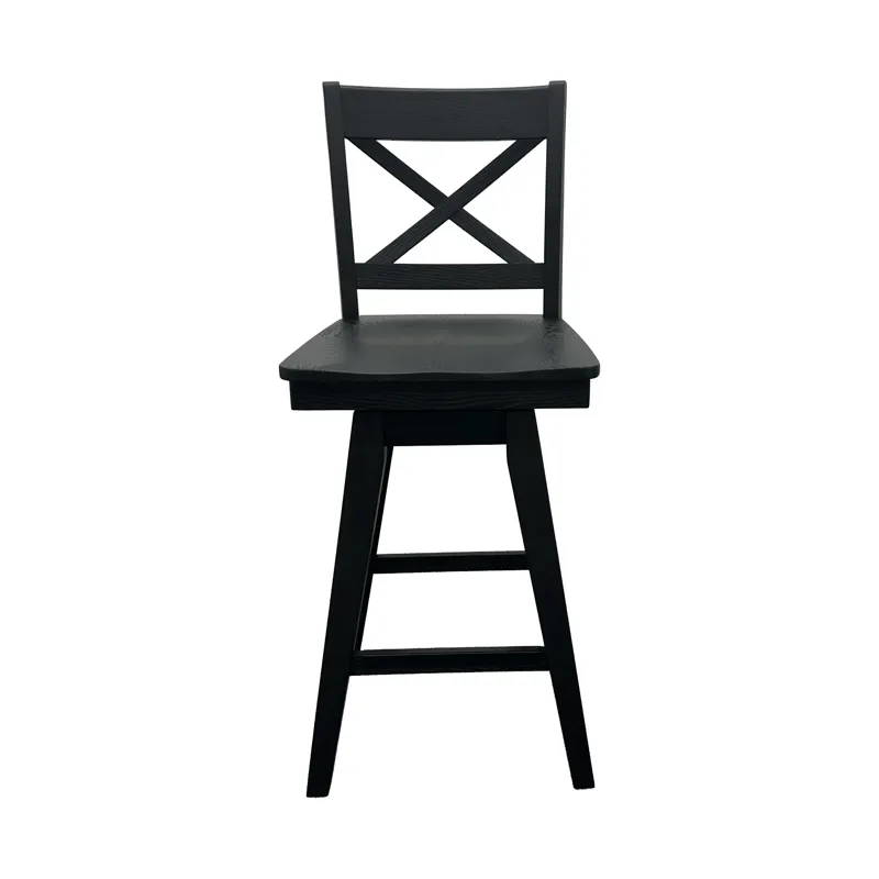 Wooden Barstools Wooden Barstool w Back Black