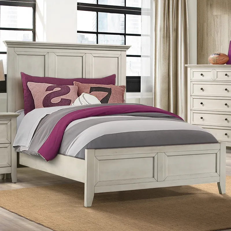 San Mateo Youth Full Standard Bed Rustic White
