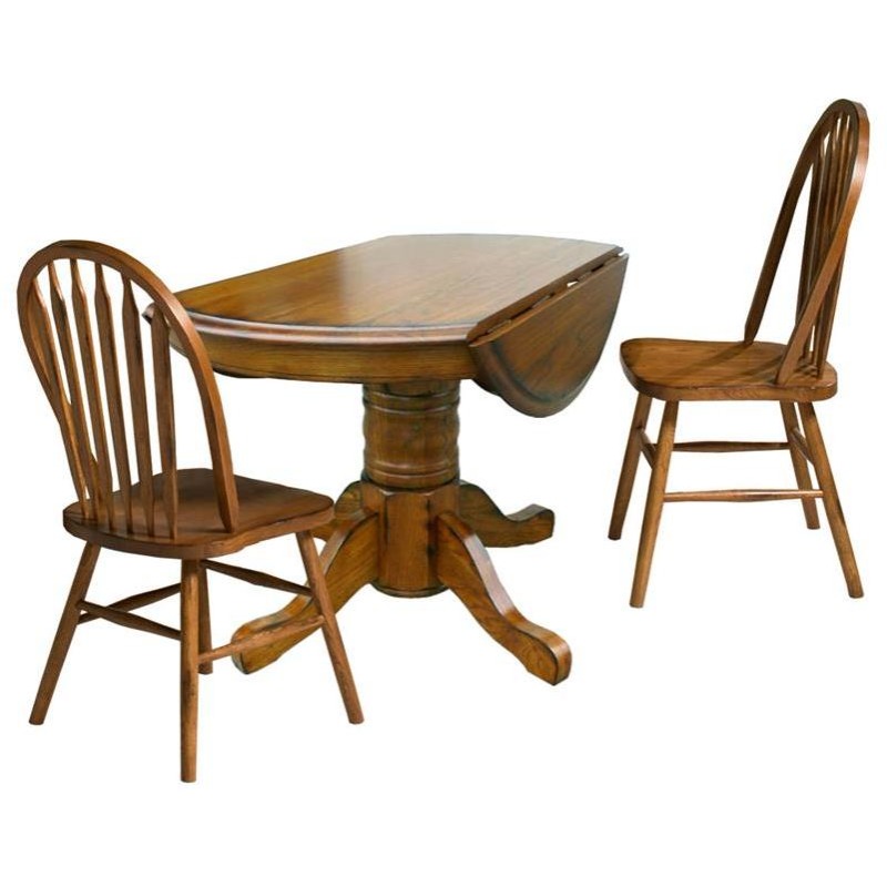 Classic Oak Solid Oak Drop Leaf Table COTA42DBRUC by Intercon at