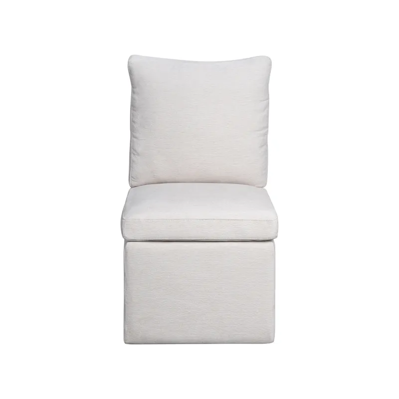 Upholstered Dining Chairs Uph Dining Chair Pillow Back Cream