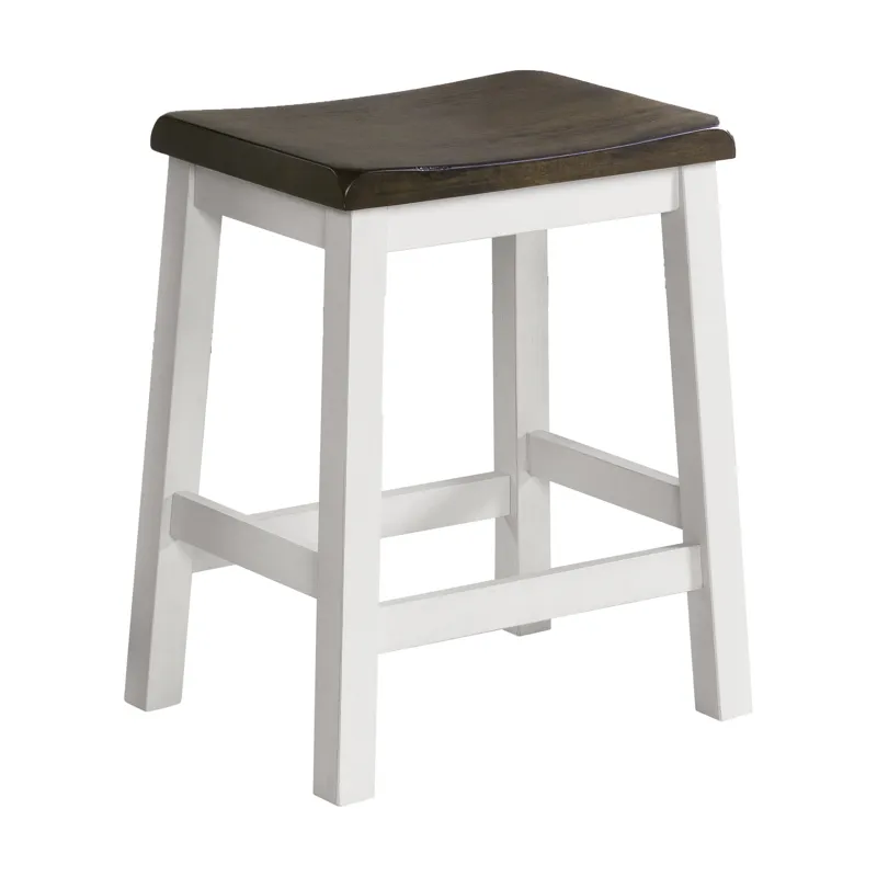 Kona Backless Stool Gray & White