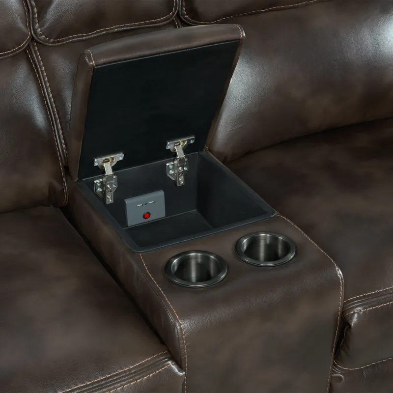 Silhouette Dual-Power Loveseat Bolero Coffee