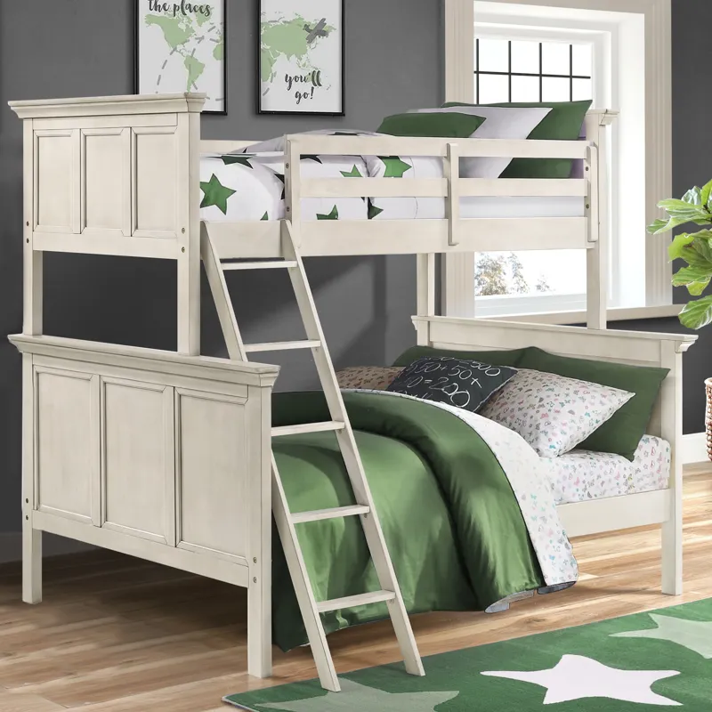 San Mateo Youth Twin over Full Bunk Bed Rustic White