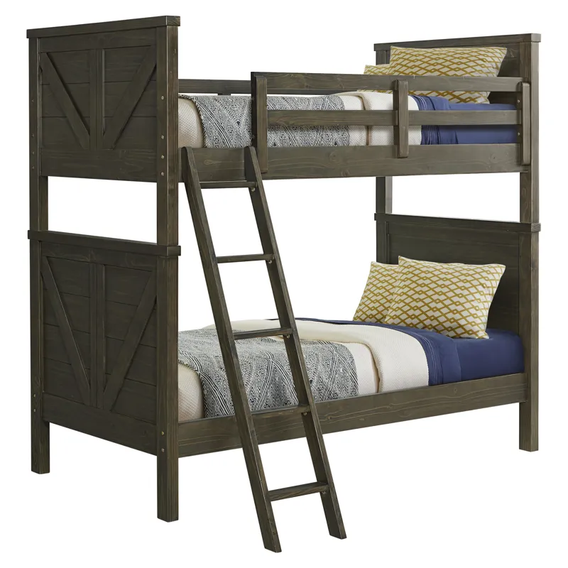 Tahoe Youth Twin over Twin Bunk Bed River Rock