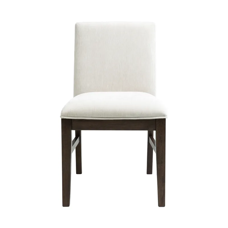 West End Parson Chair Ivory Saddle Brown