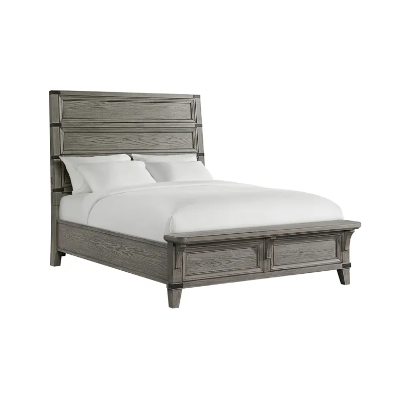 Forge Queen Bed Brushed Steel