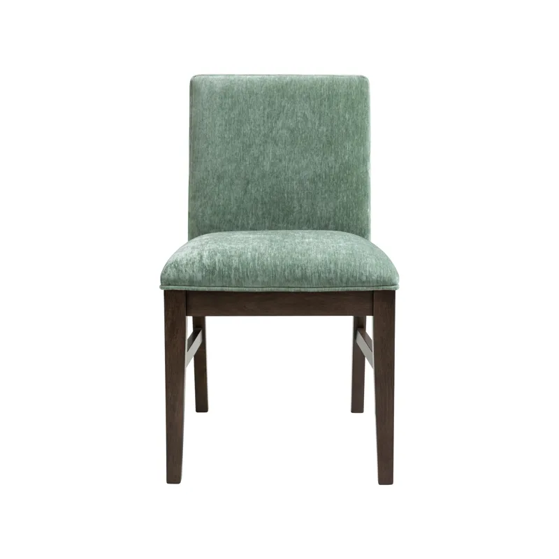 West End Parson Chair Sage Green Saddle Brown