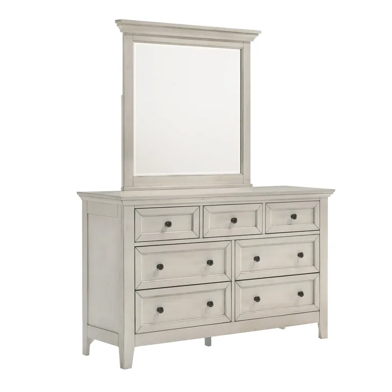 San Mateo Youth Mirror Rustic White