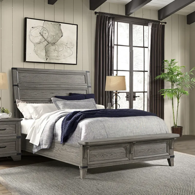 Forge Queen Bed Brushed Steel