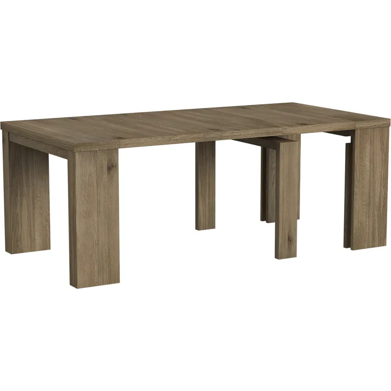 Flex Dining Table Sandbar Oak w/5 Leaves