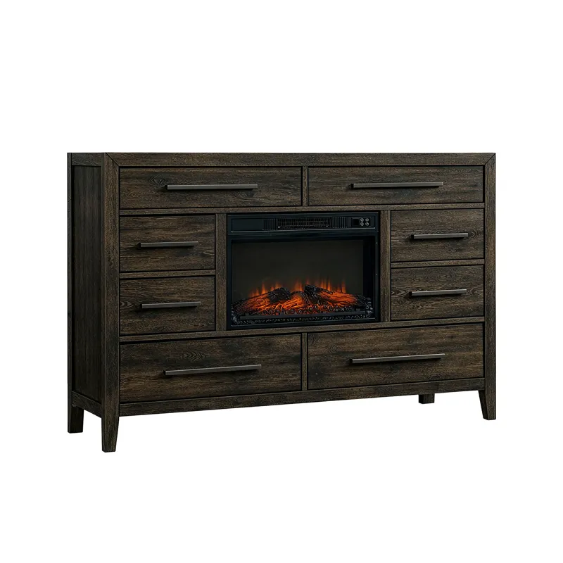 Norwich Gentleman's Chest w/Heater Dark Rustic Oak