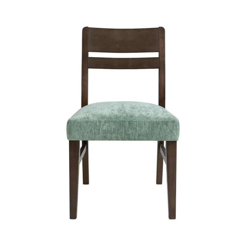 West End Ladder Chair Sage Green Saddle Brown