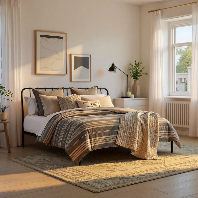 Metal Beds Farmhouse King Metal Bed