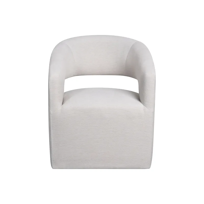 Upholstered Dining Chairs Uph Dining Chair Curved Open Back Cream