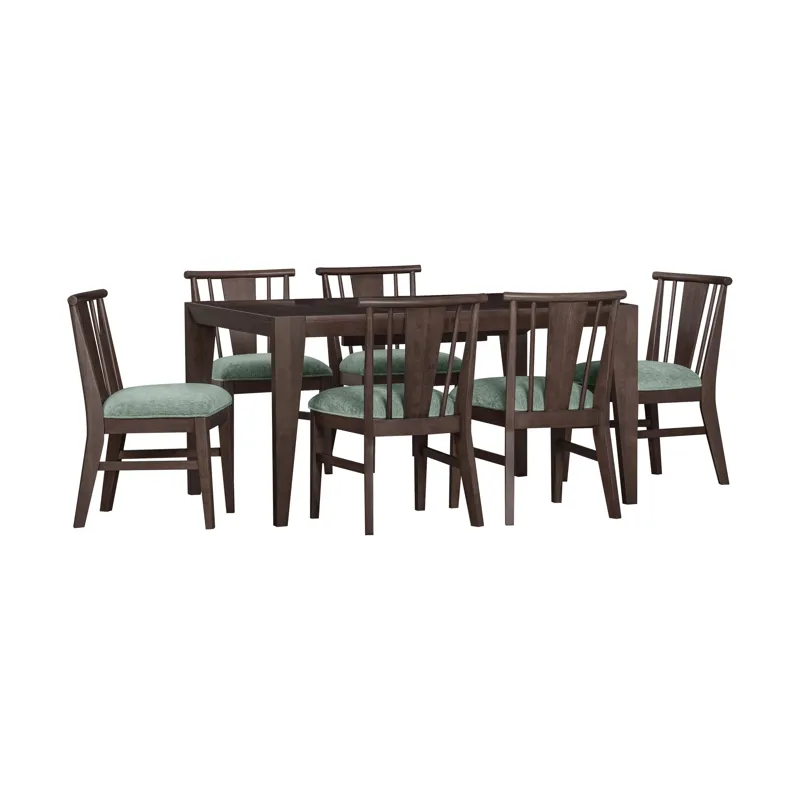 West End Spindle Chair Sage Green Saddle Brown