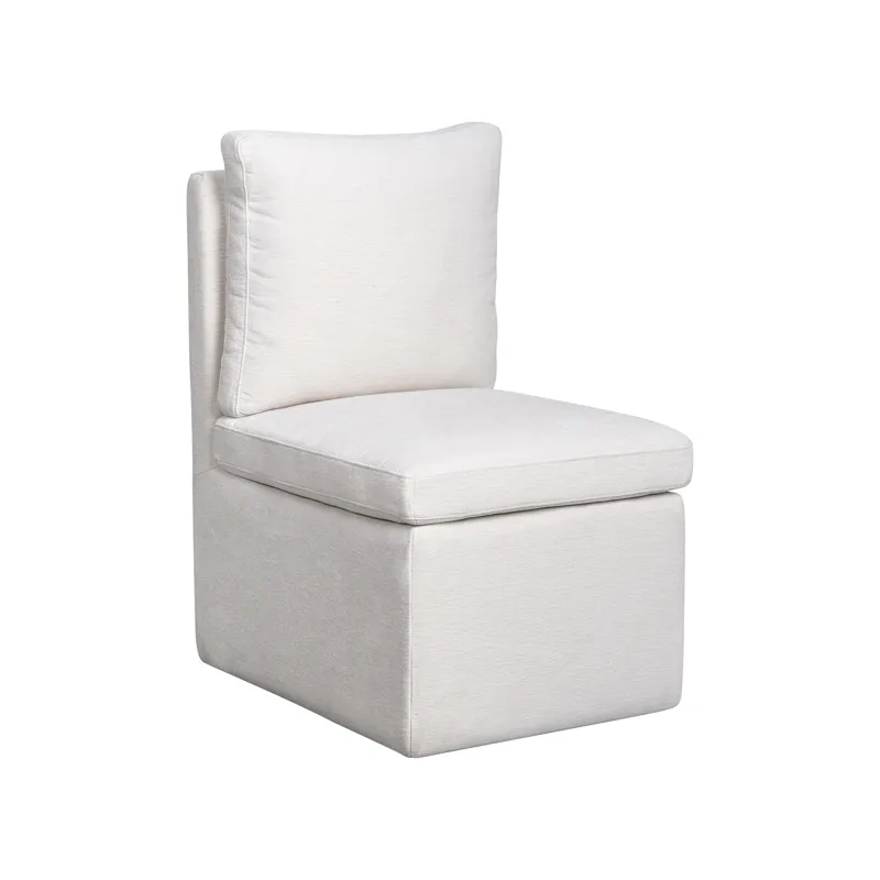 Upholstered Dining Chairs Uph Dining Chair Pillow Back Cream