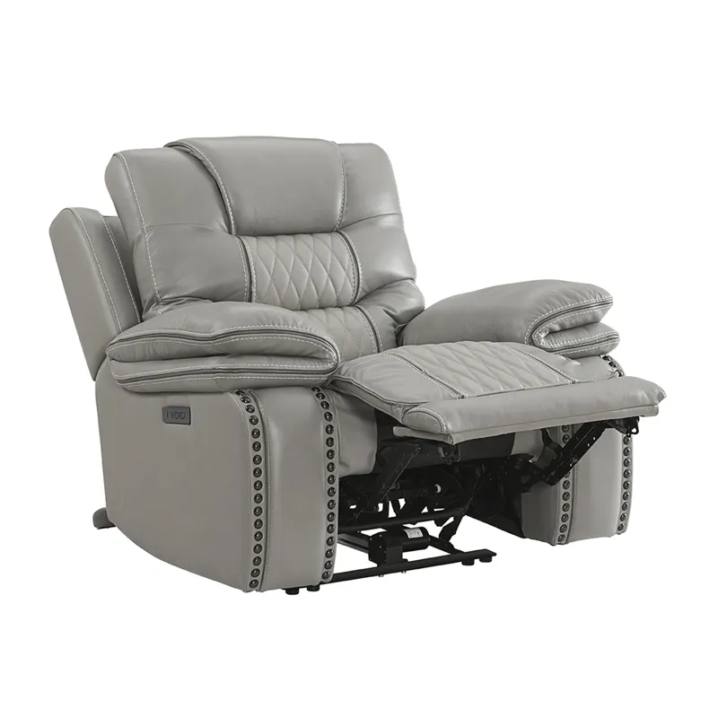 Cody Dual-Power Recliner Light Grey