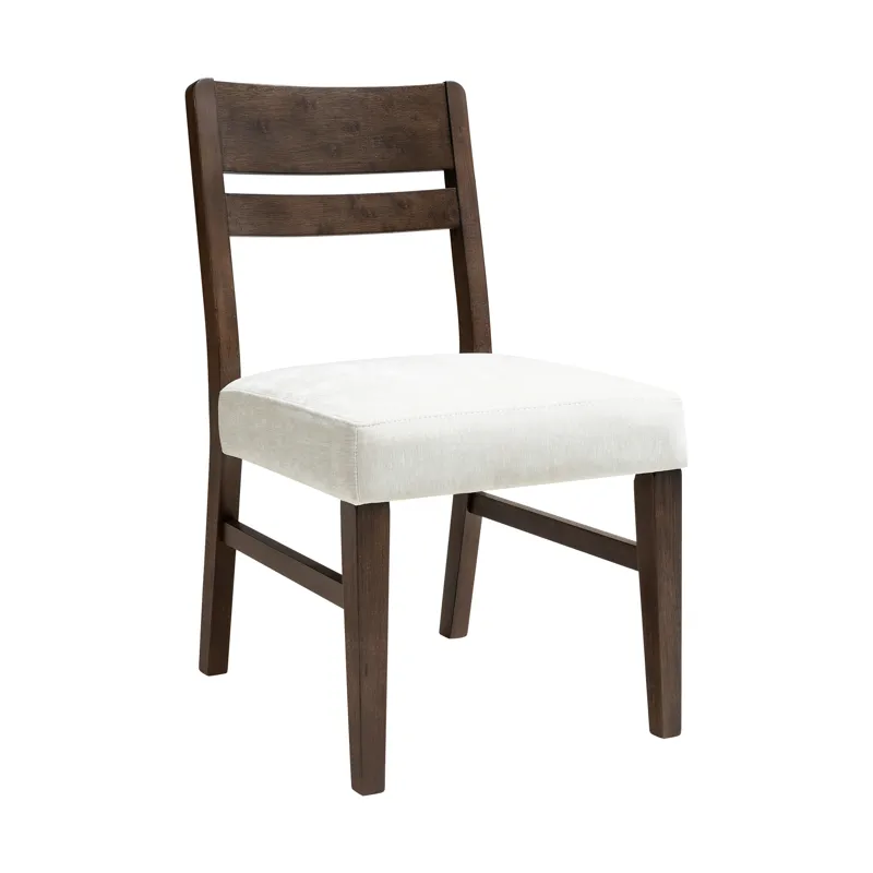 West End Ladder Chair Ivory Saddle Brown