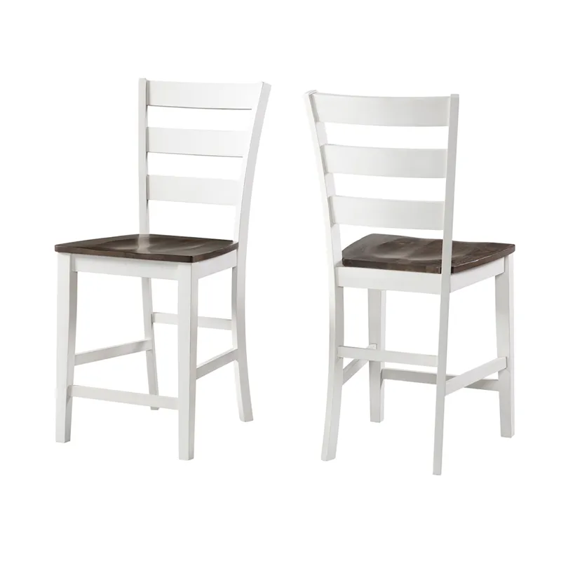 Kona Ladder Stool Gray and White