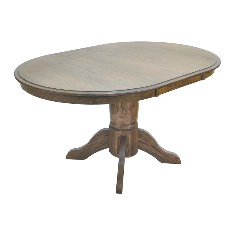 Colonial Oak Round Pedestal Table