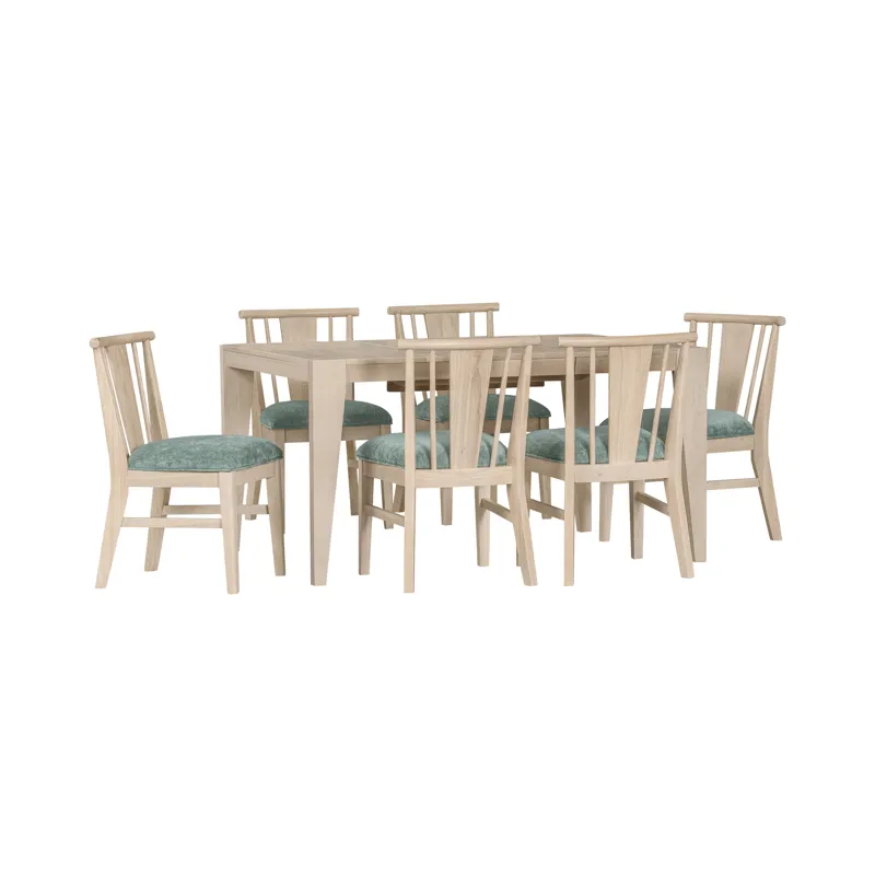 West End Spindle Chair Sage Green Natural