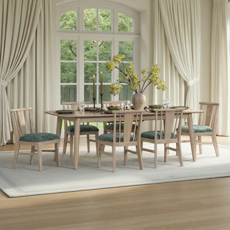 West End Spindle Leg Table Natural