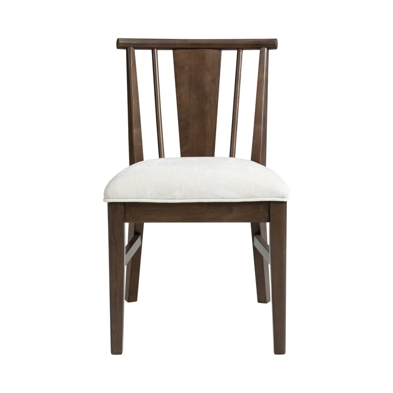 West End Spindle Chair Ivory Saddle Brown