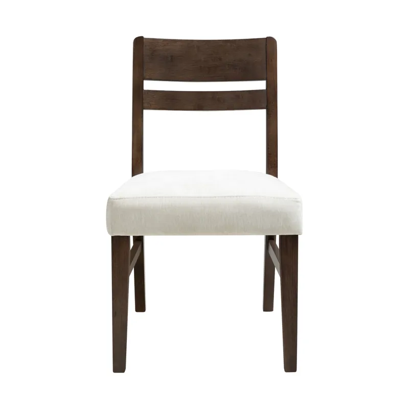 West End Ladder Chair Ivory Saddle Brown