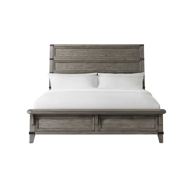 Forge King Bed Brushed Steel