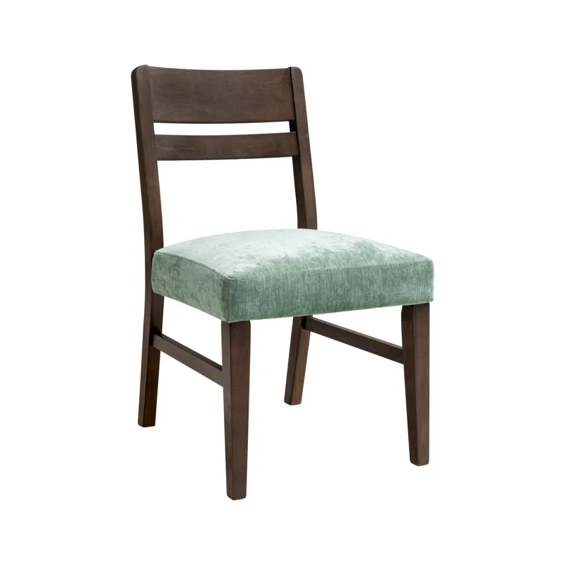 West End Ladder Chair Sage Green Saddle Brown