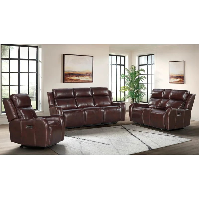 Wainwright Dual-Power Loveseat Reddish Brown