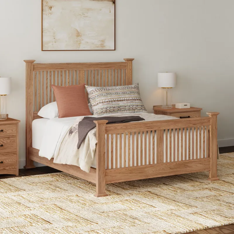 Oak Park Queen Slat Bed Taupe