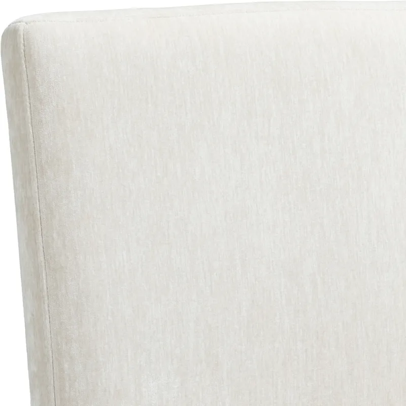 West End Parson Chair Ivory Saddle Brown