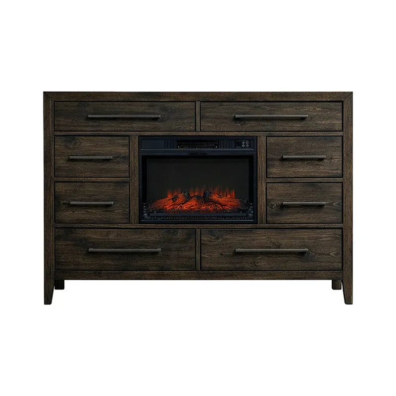 Norwich Gentleman's Chest w/Heater Dark Rustic Oak