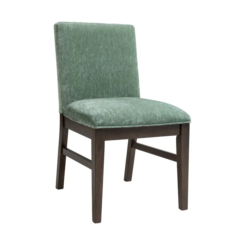 West End Parson Chair Sage Green Saddle Brown