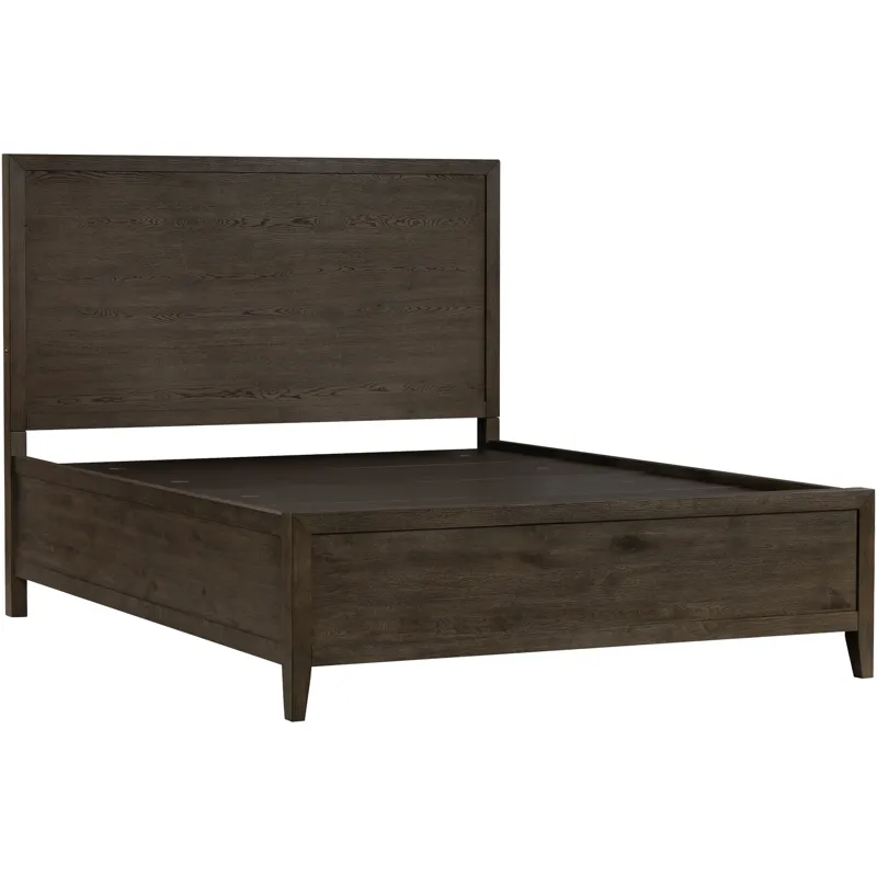 Norwich Queen Panel Bed Dark Rustic Oak