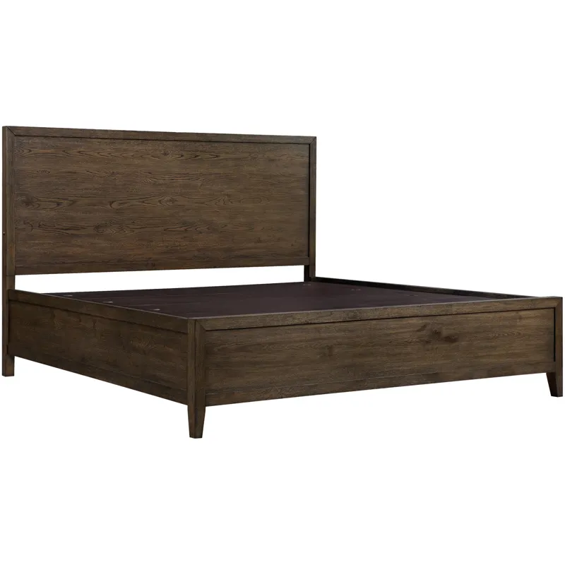 Norwich King Panel Bed Dark Rustic Oak