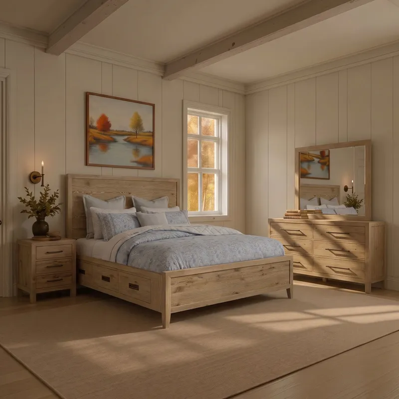 Norwich Queen Panel Storage Bed Antique Oak